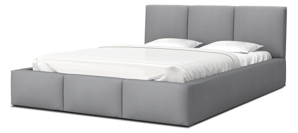 Čalúnená manželská posteľ s úložným priestorom Izabela - sivá Rozmer: 180x200