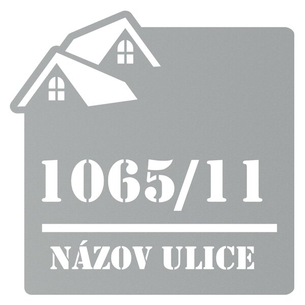Domové číslo, vzor 001, bez povrchovej úpravy