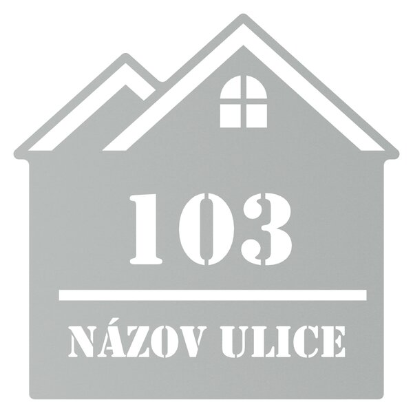 Domové číslo, vzor 003, bez povrchovej úpravy