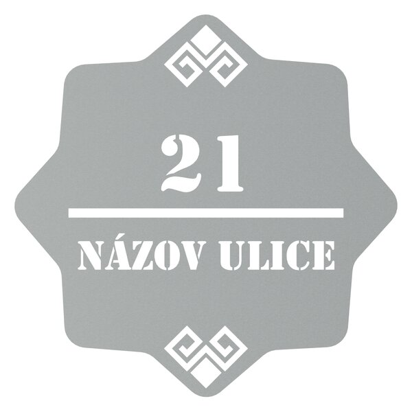 Domové číslo, vzor 004, bez povrchovej úpravy