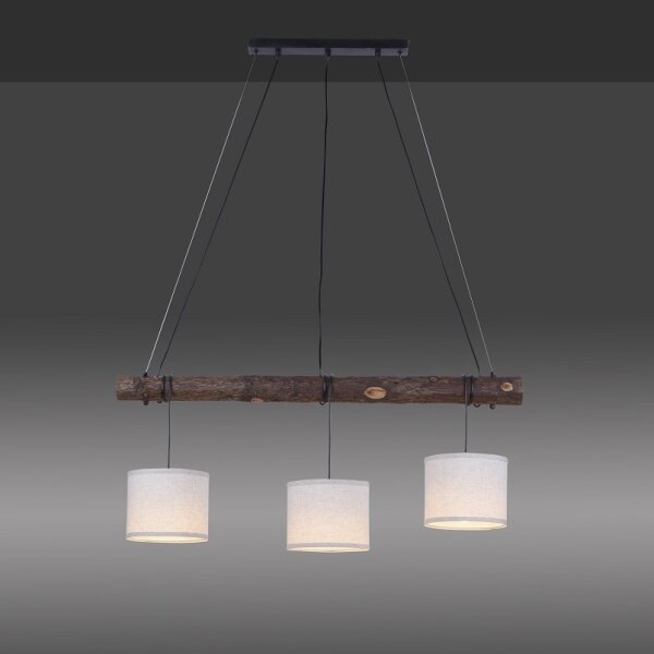 Leuchten Direkt 11238-79 - Luster na lanku BARK 3xE27/40W/230V