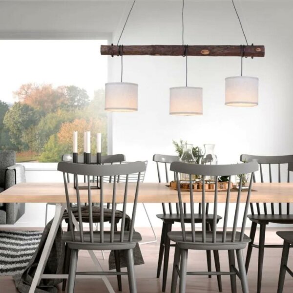 Leuchten Direkt 11238-79 - Luster na lanku BARK 3xE27/40W/230V