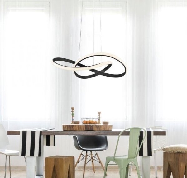 Leuchten Direkt 15402-18-LED Stmievateľný luster na lanku MARIA LED/25W/230V čierna