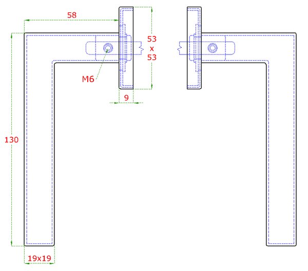 Kľučka, L = 130 mm, brúsená nerez AISI 304