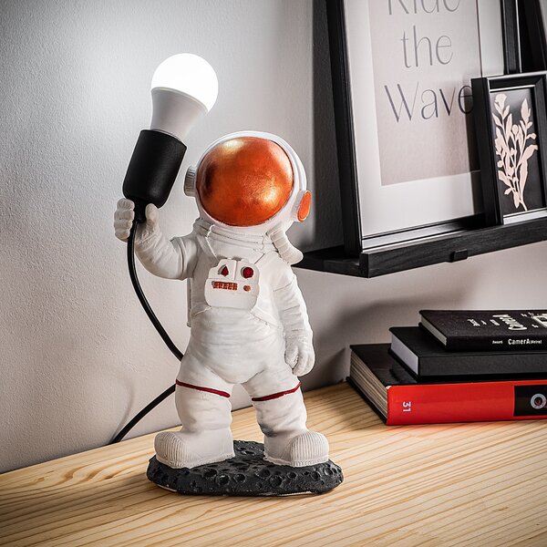 Opviq Stolná lampa Astronaut bronzová/biela