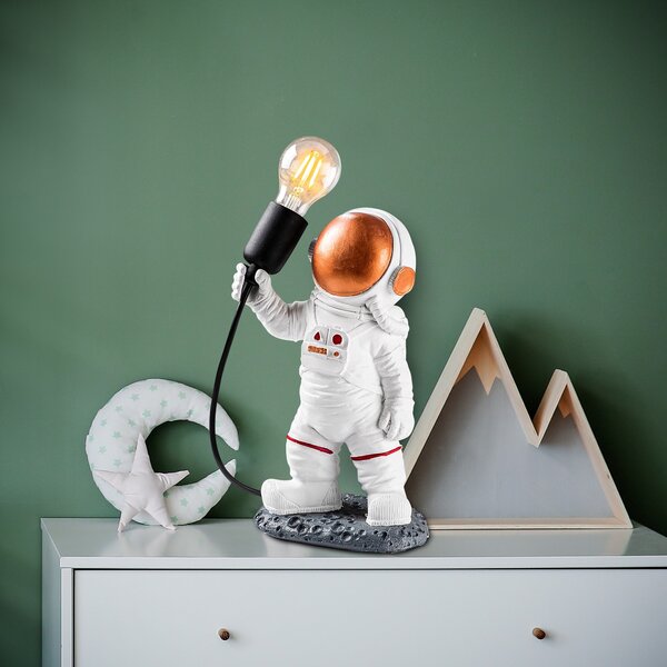 Opviq Stolná lampa Astronaut bronzová/biela
