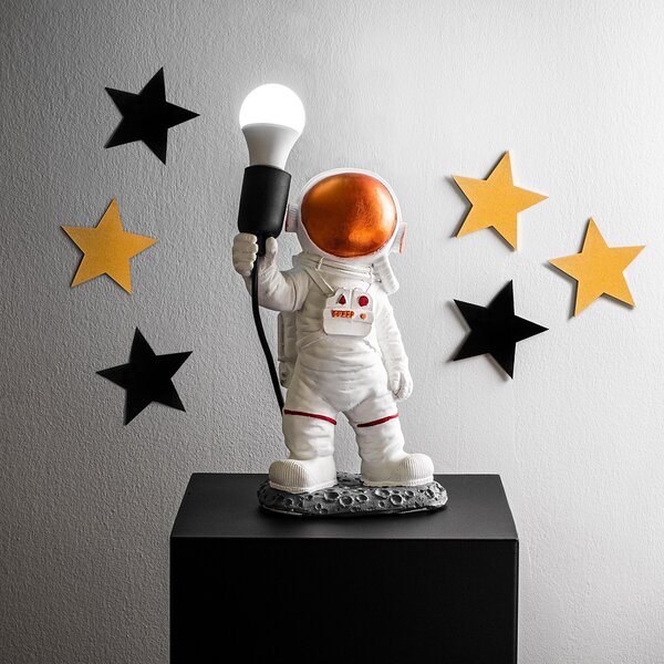 Opviq Stolná lampa Astronaut bronzová/biela