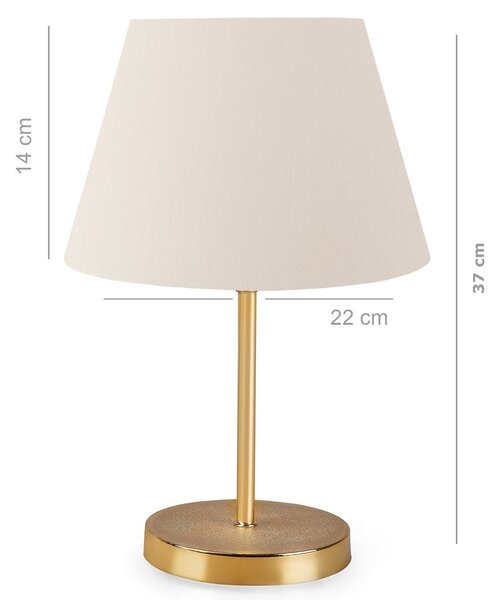 Opviq Stolná lampa Ayda krémová/zlatá
