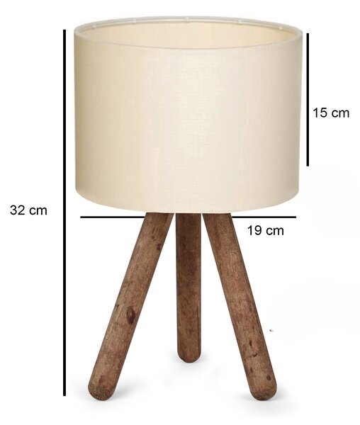Opviq Stolná lampa Aydo I krémová/hnedá