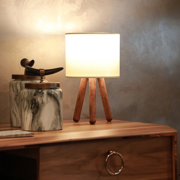 Opviq Stolná lampa Aydo I krémová/hnedá