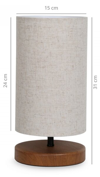 Opviq Stolná lampa Baras krémová/hnedá