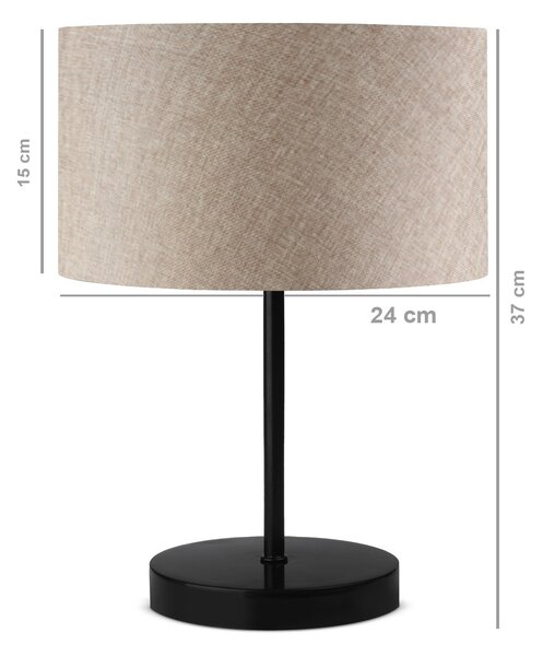 Opviq Stolná lampa Barabas béžová/čierna