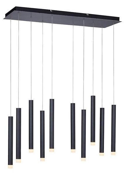 Leuchten Direkt 15206-18 - LED Luster na lanku 10xLED/4,8W/230V čierna