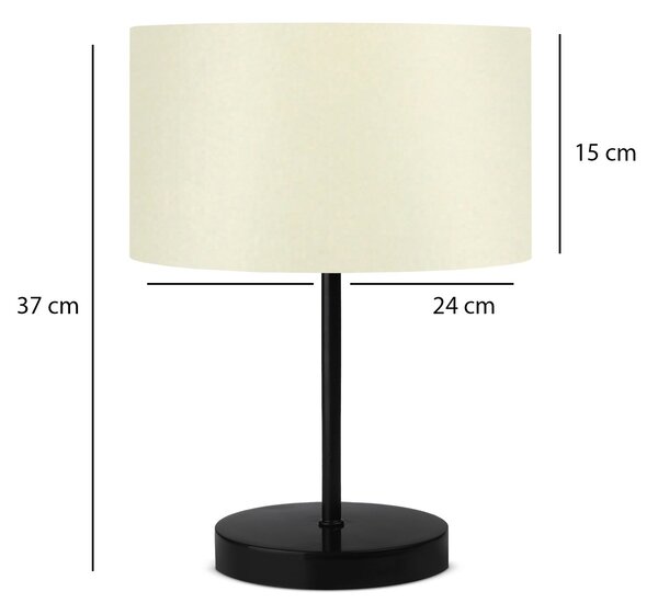 Opviq Stolná lampa Barabas krémová/čierna