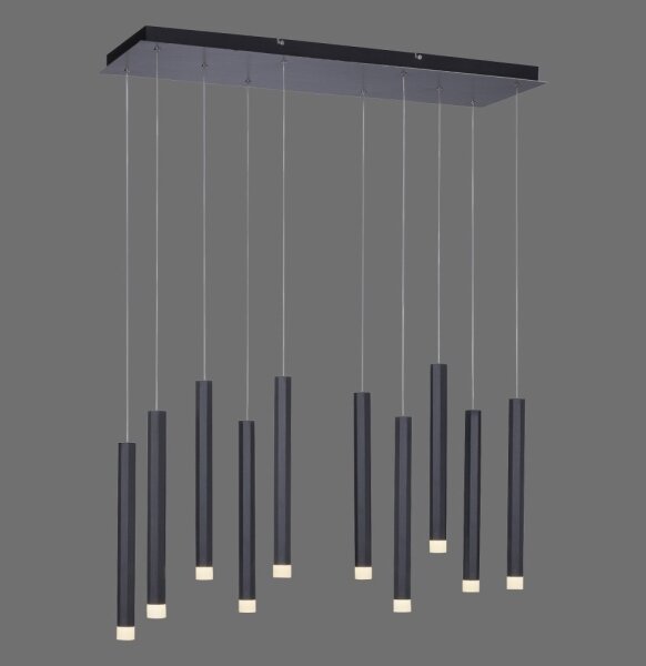 Leuchten Direkt 15206-18 - LED Luster na lanku 10xLED/4,8W/230V čierna
