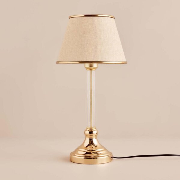 Opviq Stolná lampa Deni béžová/zlatá