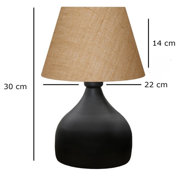 Opviq Stolná lampa Dara krémová/čierna