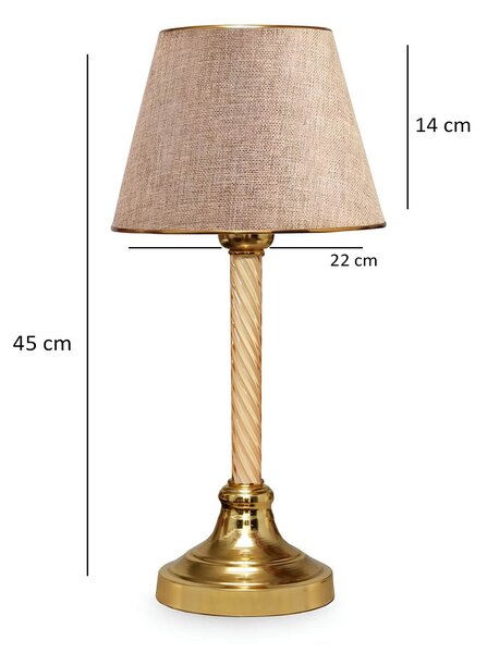 Opviq Stolná lampa Denis béžová/zlatá II