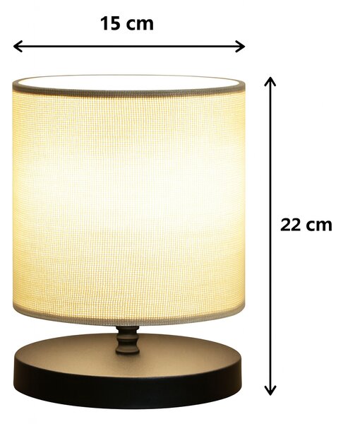 Opviq Stolná lampa Elena čierna/béžová