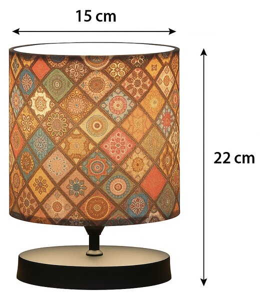Opviq Stolná lampa Elena čierna/viacfarebná