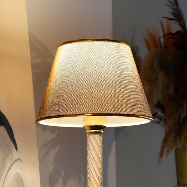 Opviq Stolná lampa Denis béžová/zlatá II