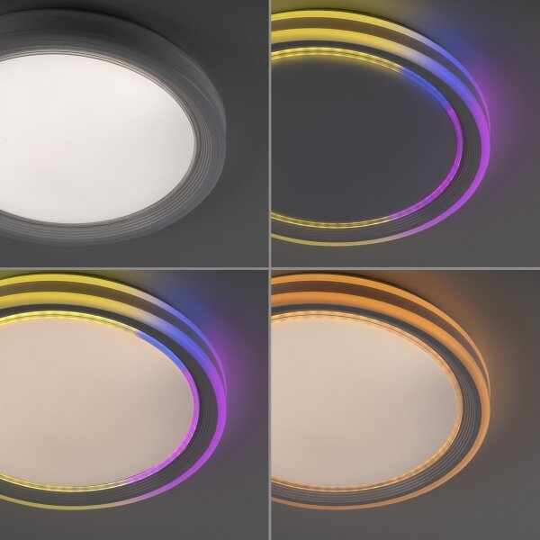 Leuchten Direkt 15154-16-LED RGB Stmievateľné stropné svietidlo EDGING 39W/230V+DO