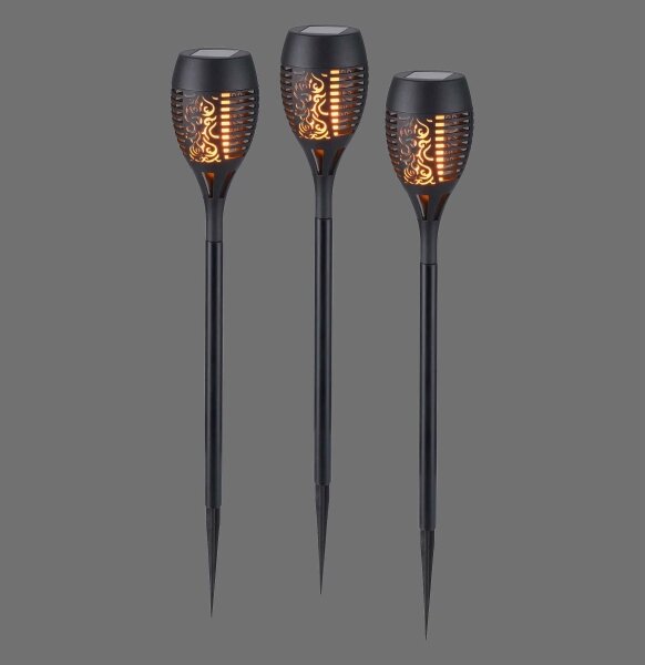 JUST LIGHT. 19106-18-3 - SADA 3x LED solárne svietidlo FACKEL LED/0,24W/1,2V čie