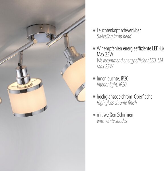 Leuchten Direkt 15374-17 - Bodové svietidlo ACCOR 4xE14/25W/230V