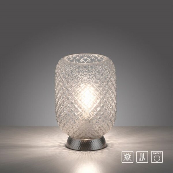 JUST LIGHT. 14906-55 - Stolná lampa REISHI 1xE27/40W/230V chróm