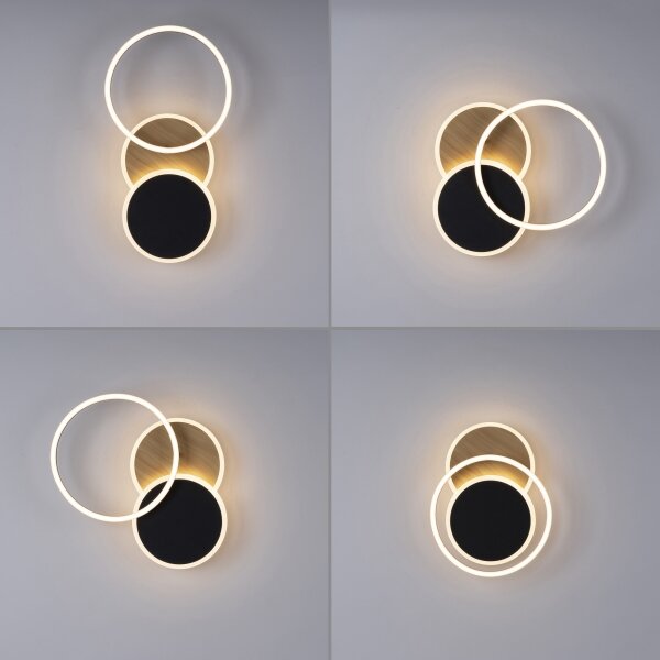 Leuchten Direkt 14116-78 -LED Stropné svietidlo SEVENT LED/25,5W/230V čierna/hnedá
