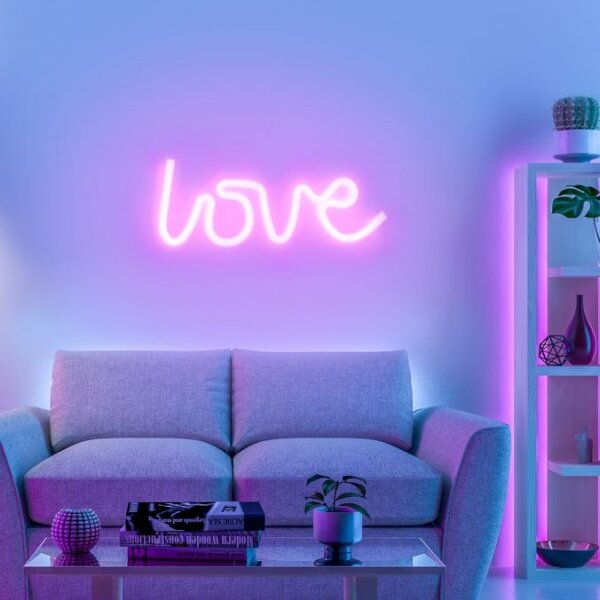 JUST LIGHT. 85021-87 - LED Neónová nástenná dekorácia NEON LED/6,5W/5V Love