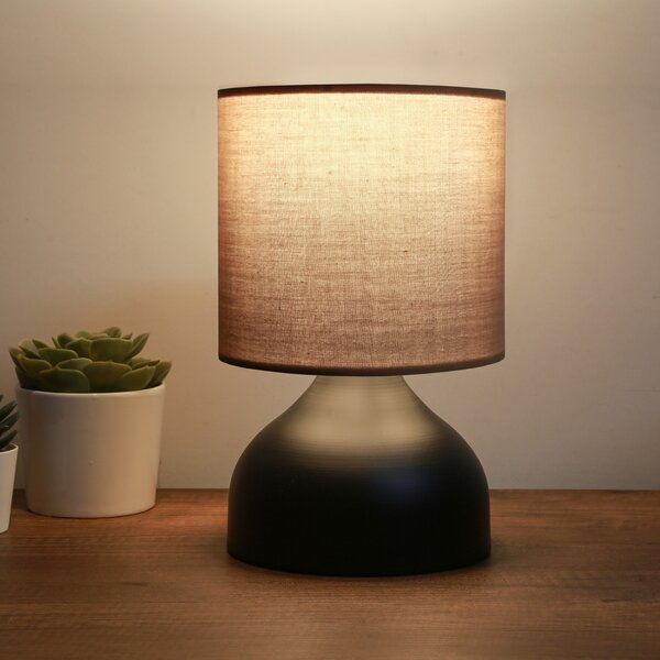 Opviq Stolná lampa Mija čierna/hnedá