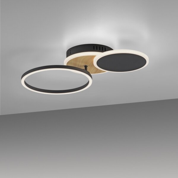 Leuchten Direkt 14116-78 -LED Stropné svietidlo SEVENT LED/25,5W/230V čierna/hnedá