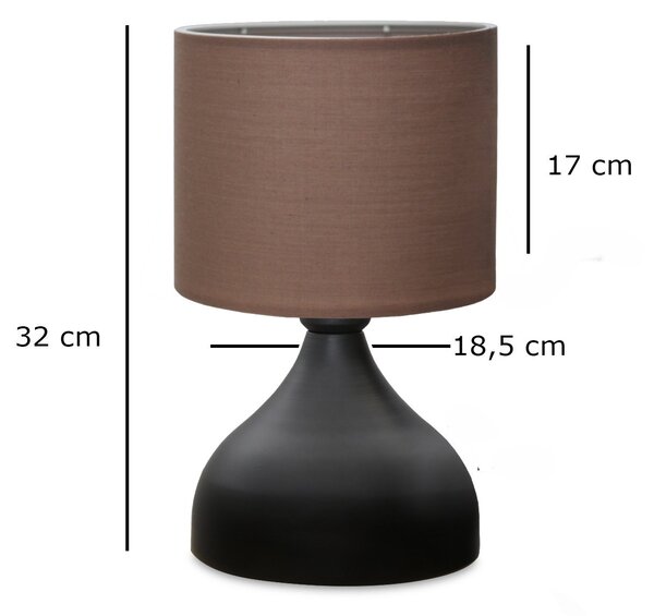 Opviq Stolná lampa Mija čierna/hnedá