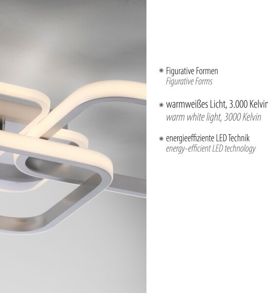 Leuchten Direkt 14117-55 - LED Stropné svietidlo LED/36W/230V matný chróm