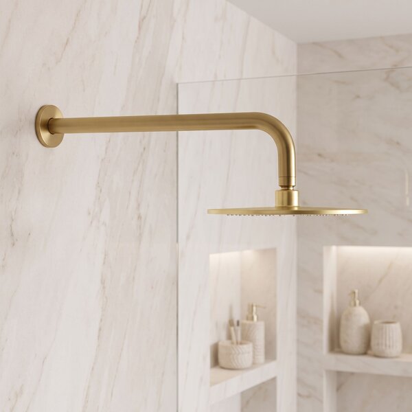 Okrúhle sprchové rameno REA JS-9021 40cm Brush gold