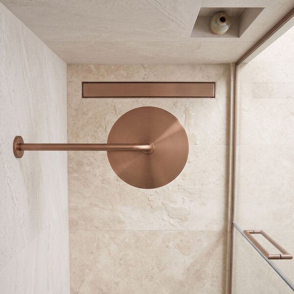 Okrúhle sprchové rameno REA JS-9021 40cm Brush copper