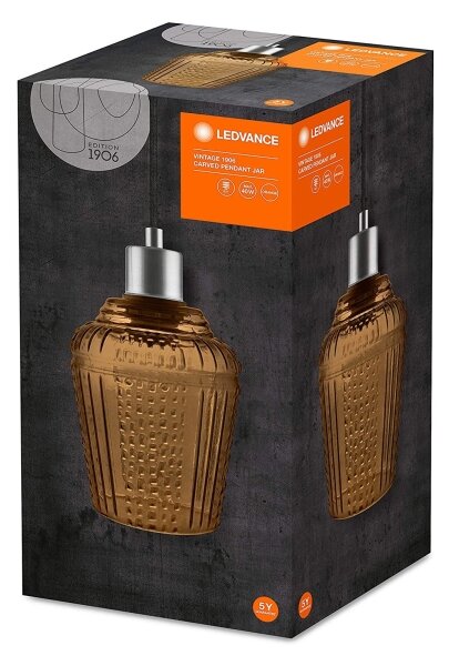 Ledvance - Luster na lanku JAR 1xE27/40W/230V oranžová