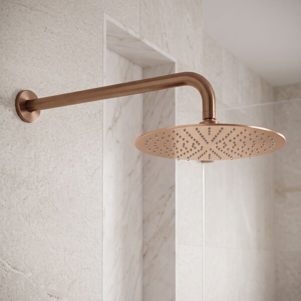 Okrúhle sprchové rameno REA JS-9021 40cm Brush copper