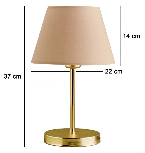 Opviq Stolná lampa Tienidlo II béžová/zlatá