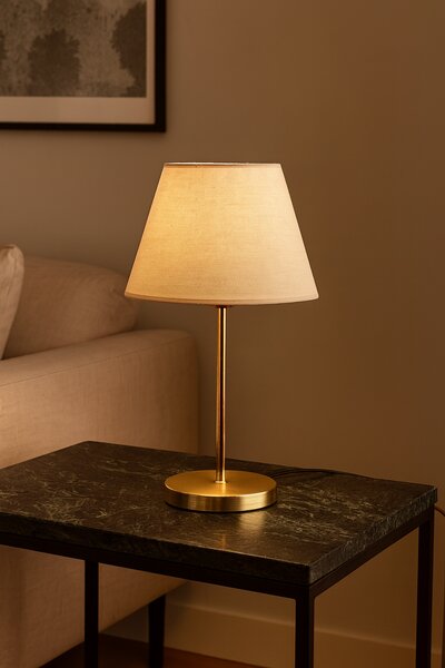 Opviq Stolná lampa Tienidlo II béžová/zlatá