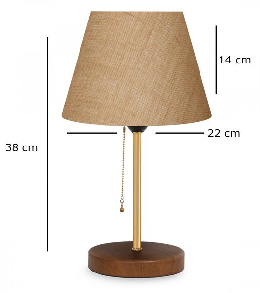 Opviq Stolná lampa Wena krémová/zlatá/hnedá