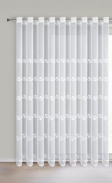 Dekorstudio Záclona MATYLDA s výšivkou a kamienkami 350x250cm - biela