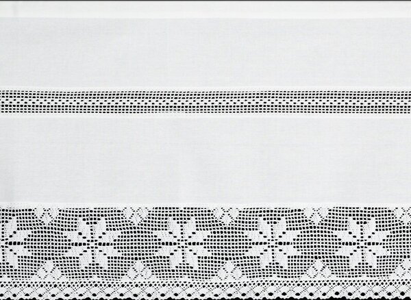 Dekorstudio Krátka záclona MIRANDA s riasiacou páskou 150x70cm - biela