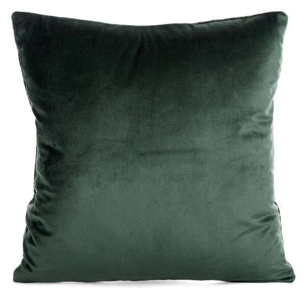 Dekorstudio Vianočná ženilková obliečka na vankúš so vianočnou výšivkou 45x45cm - tmavozelená