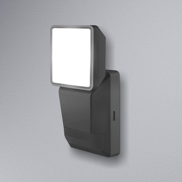 Ledvance -LED Vonkajšie nástenné svietidlo so senzorom SPOT LED/8W/230V IP55 čierna