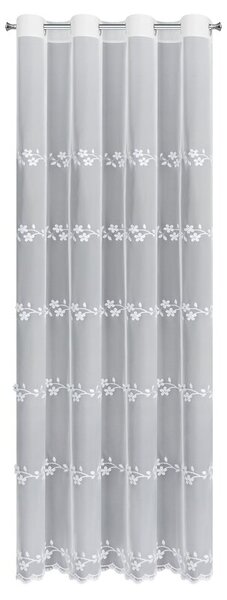 Dekorstudio Záclona MATYLDA s výšivkou a kamienkami 140x250cm - biela