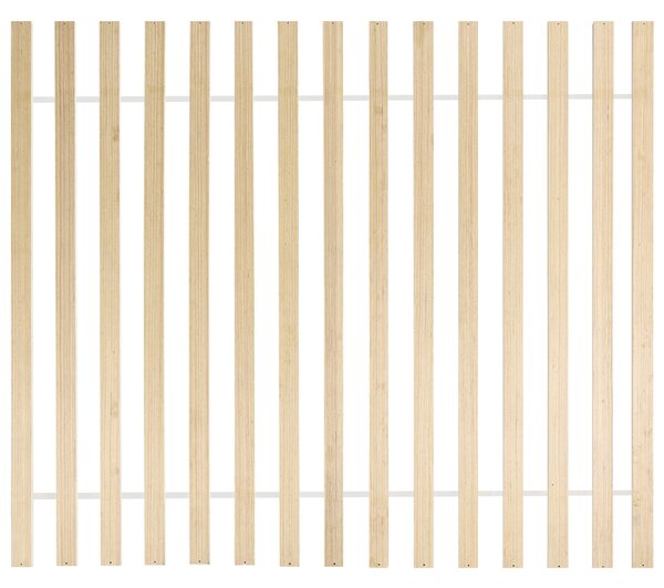 Posteľ svetlohnedá borovicové drevo 160 x 200 cm s čalúneným čelom a roštom moderný minimalistický štýl spálňa