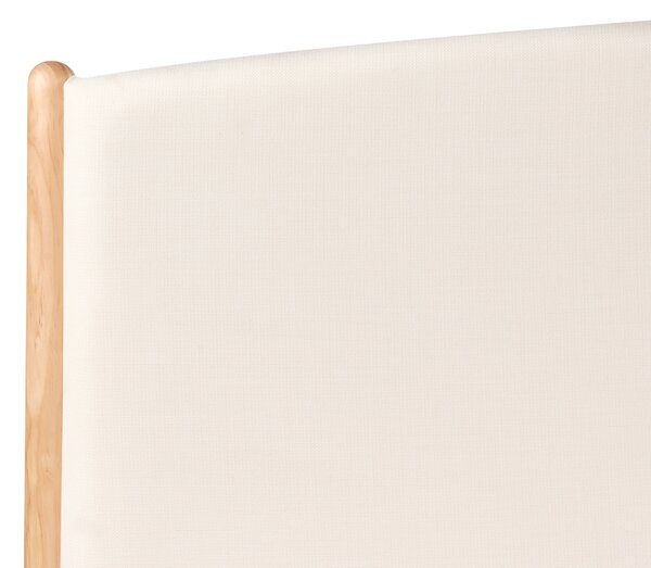 Posteľ svetlohnedá borovicové drevo 180 x 200 cm s čalúneným čelom a roštom moderný minimalistický štýl spálňa