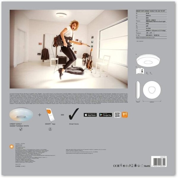 Ledvance - LED Stmievateľné stropné svietidlo SMART+ DONUT LED/24W/230V Wi-Fi